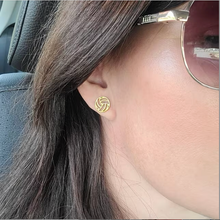 Load image into Gallery viewer, Volleyball Gold Stud Earrings