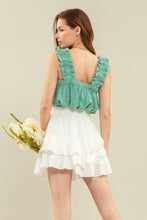 Load image into Gallery viewer, •Green Ruffle Tank