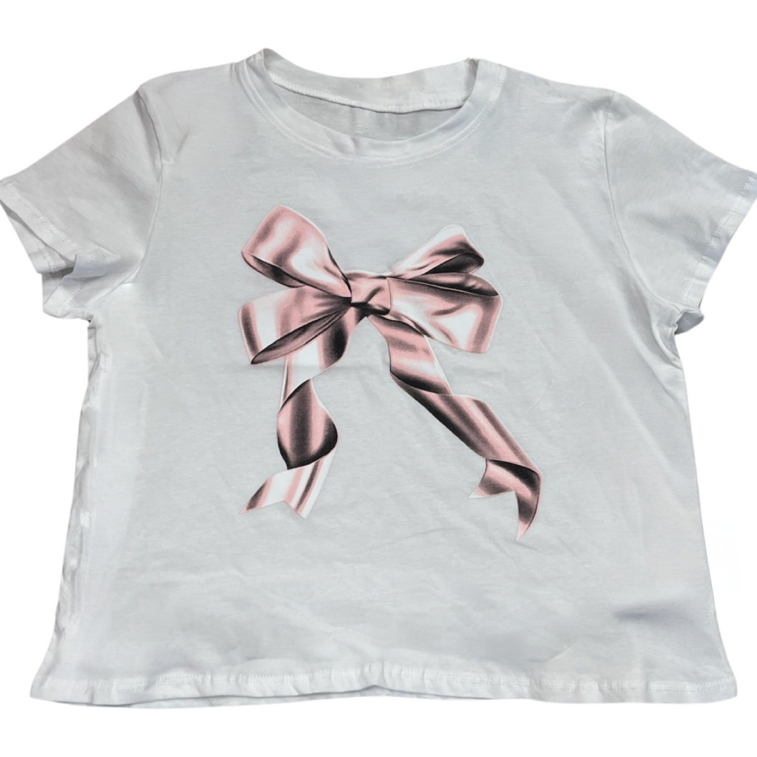 Teen/ Ladies Giant Bow Graphic Tee