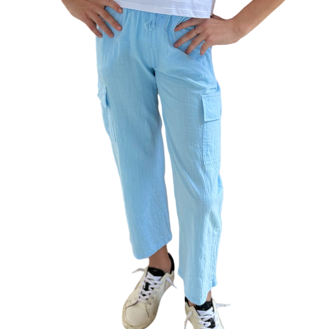 Sky Blue Cargo Pants