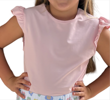 Load image into Gallery viewer, Flutter Sleeve Athleisure Top - Light Pink
