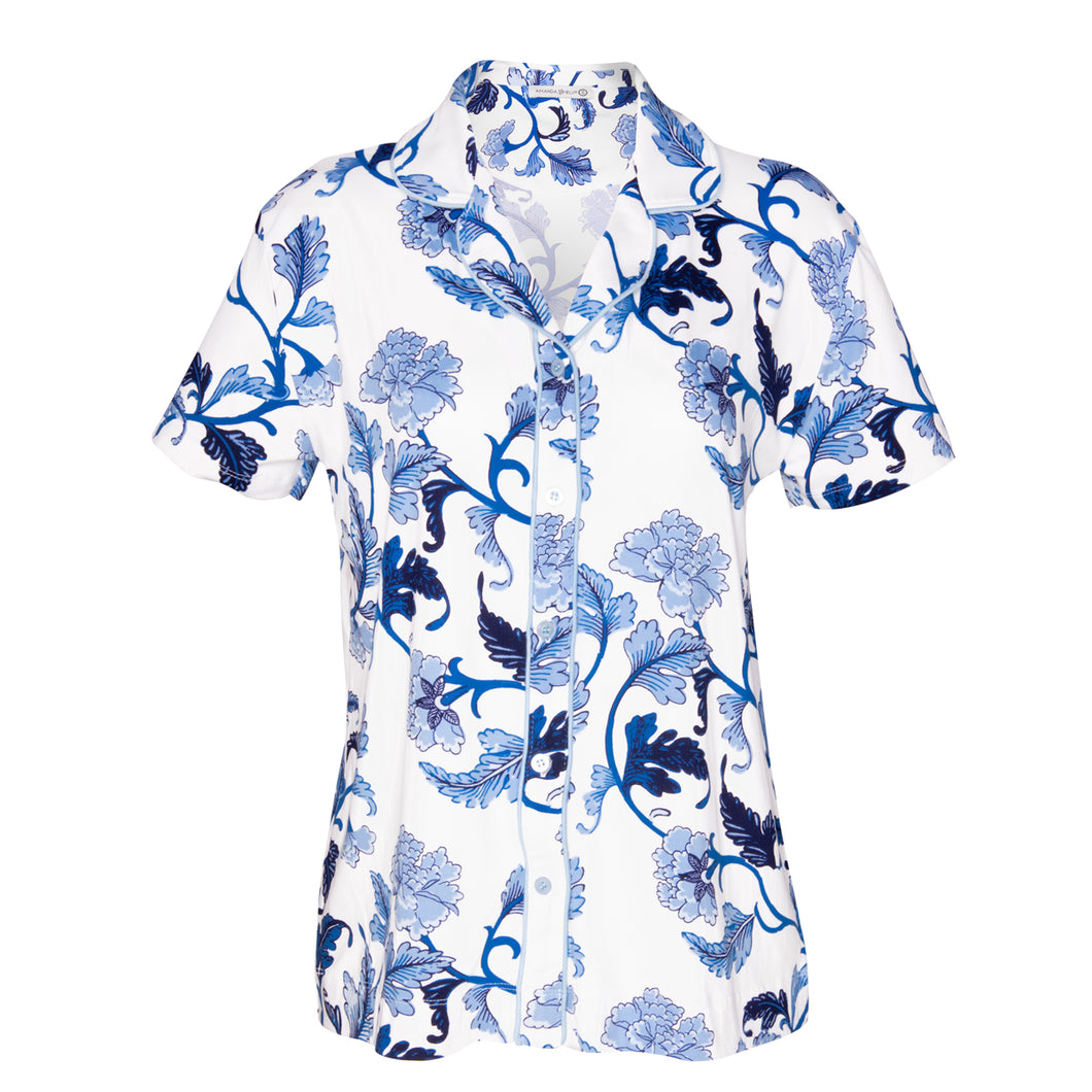 Blu Acanthus Ladies PJ Top..