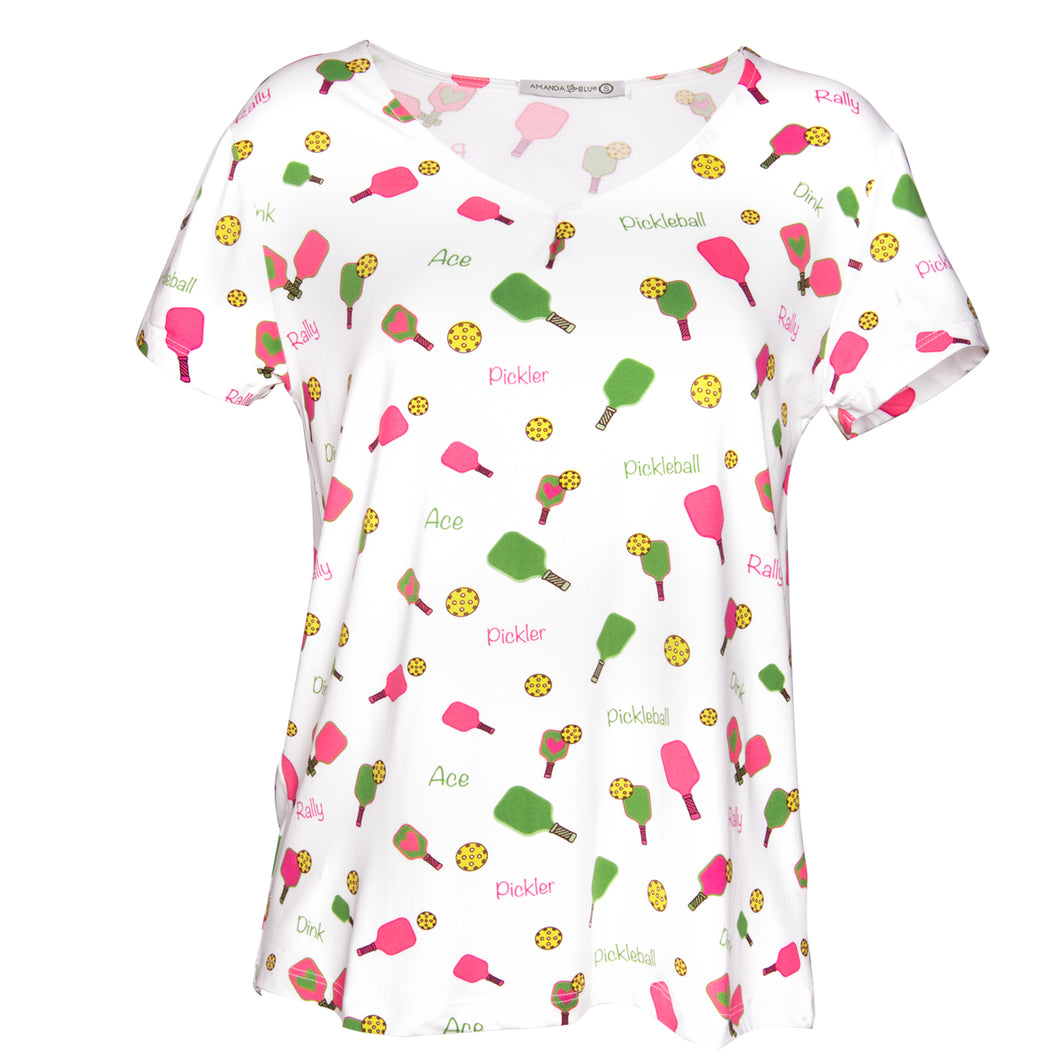 Pickleball V-Neck PJ Top..
