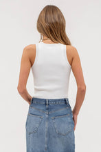 Load image into Gallery viewer, Ribbed Knit Tank -White..
