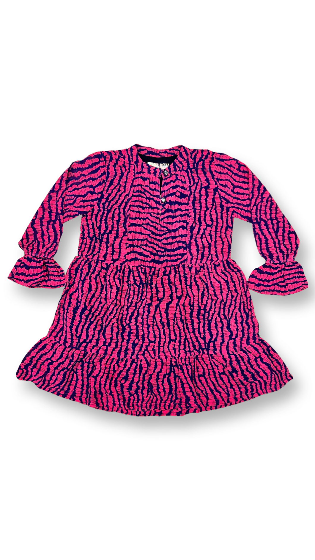 Pink and Navy Printed Dress..