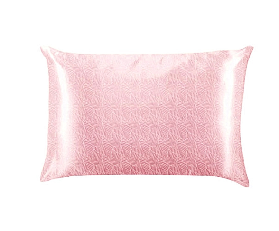 Pink Geometric Satin Pillow Case