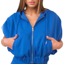 Load image into Gallery viewer, Teen/Ladies Royal Blue Sleeveless Hoodie..
