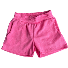 Load image into Gallery viewer, Neon Pink Diamond Pattern Textured Short
