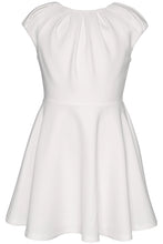 Load image into Gallery viewer, Pleated Neckline Scuba Dress - White
