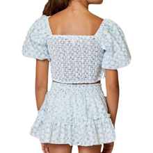 Load image into Gallery viewer, Girl&#39;s 2-Piece Floral Puff-Sleeve Top &amp; Skort
