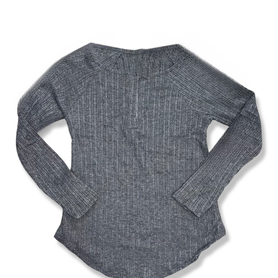 Charcoal Variegated Henley