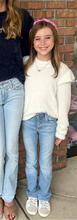 Load image into Gallery viewer, Tween Ivory Abigail Ruffle Trim Sweater
