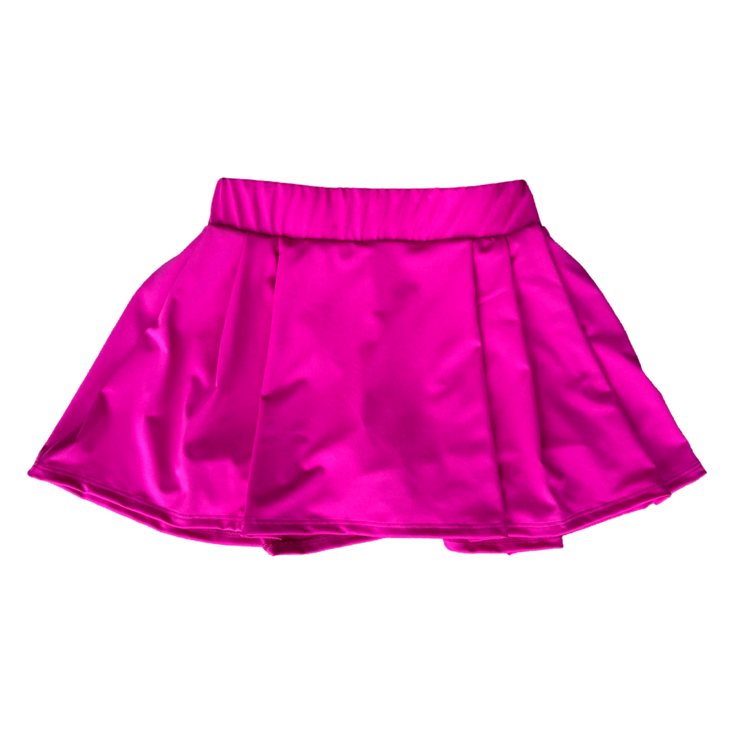 Fuchsia Solid Athletic Skort