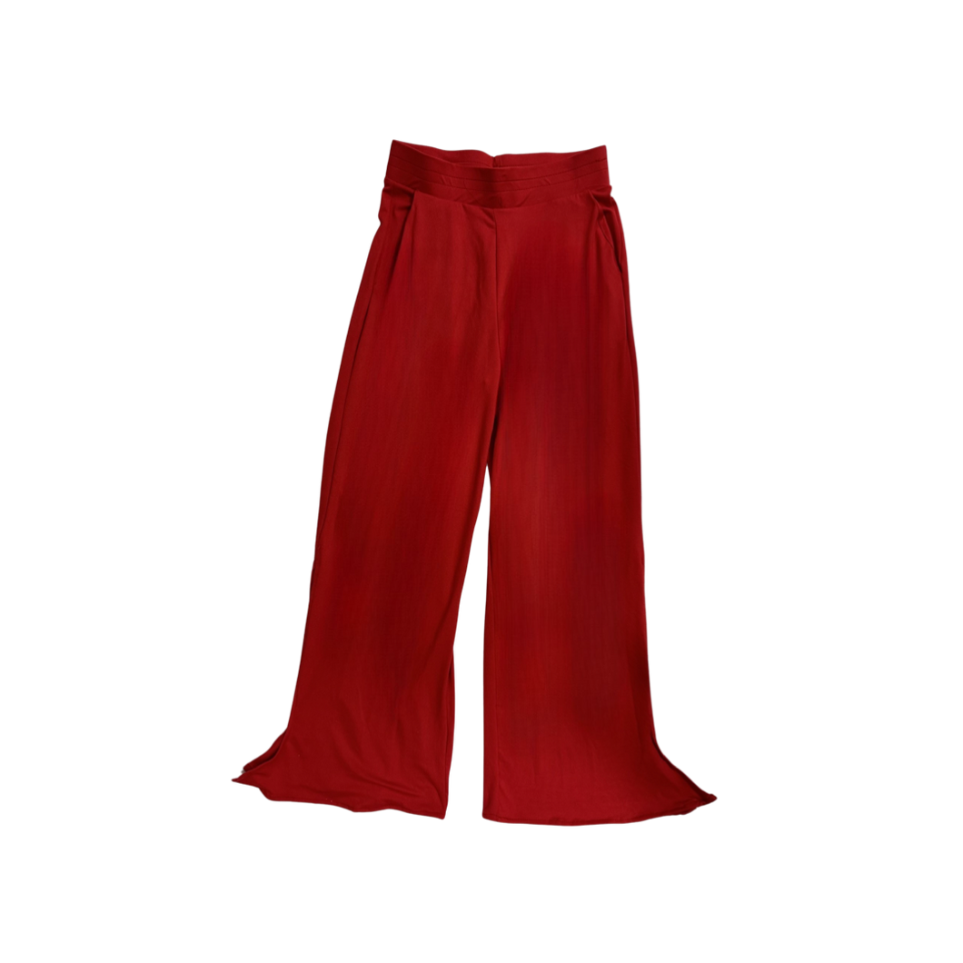 Red Solid Pant
