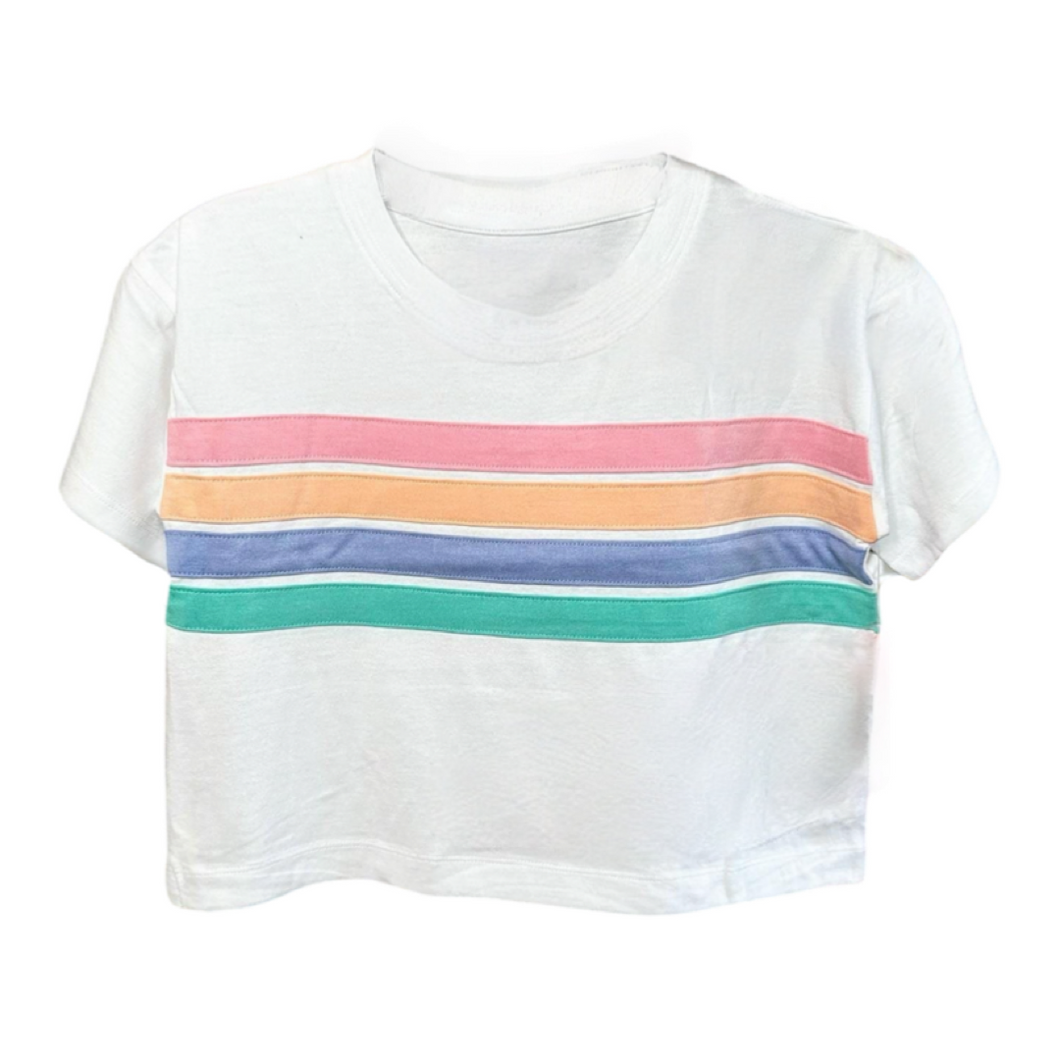 Rainbow Stripe Tween Top