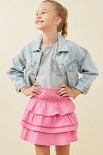 Load image into Gallery viewer, Tween Crochet Smocked Layer Skirt -Pink
