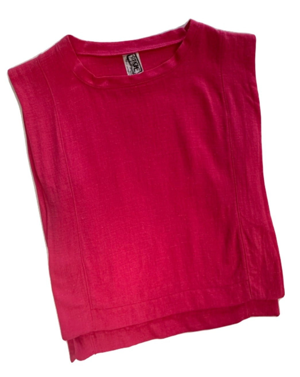 Hot Pink Linen Tank..