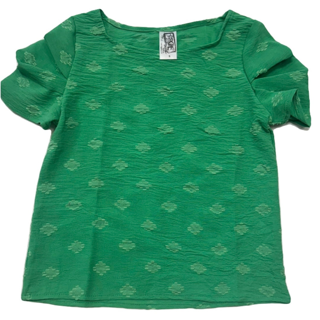 Airflow Puff Sleeve Top-Kelly Green*