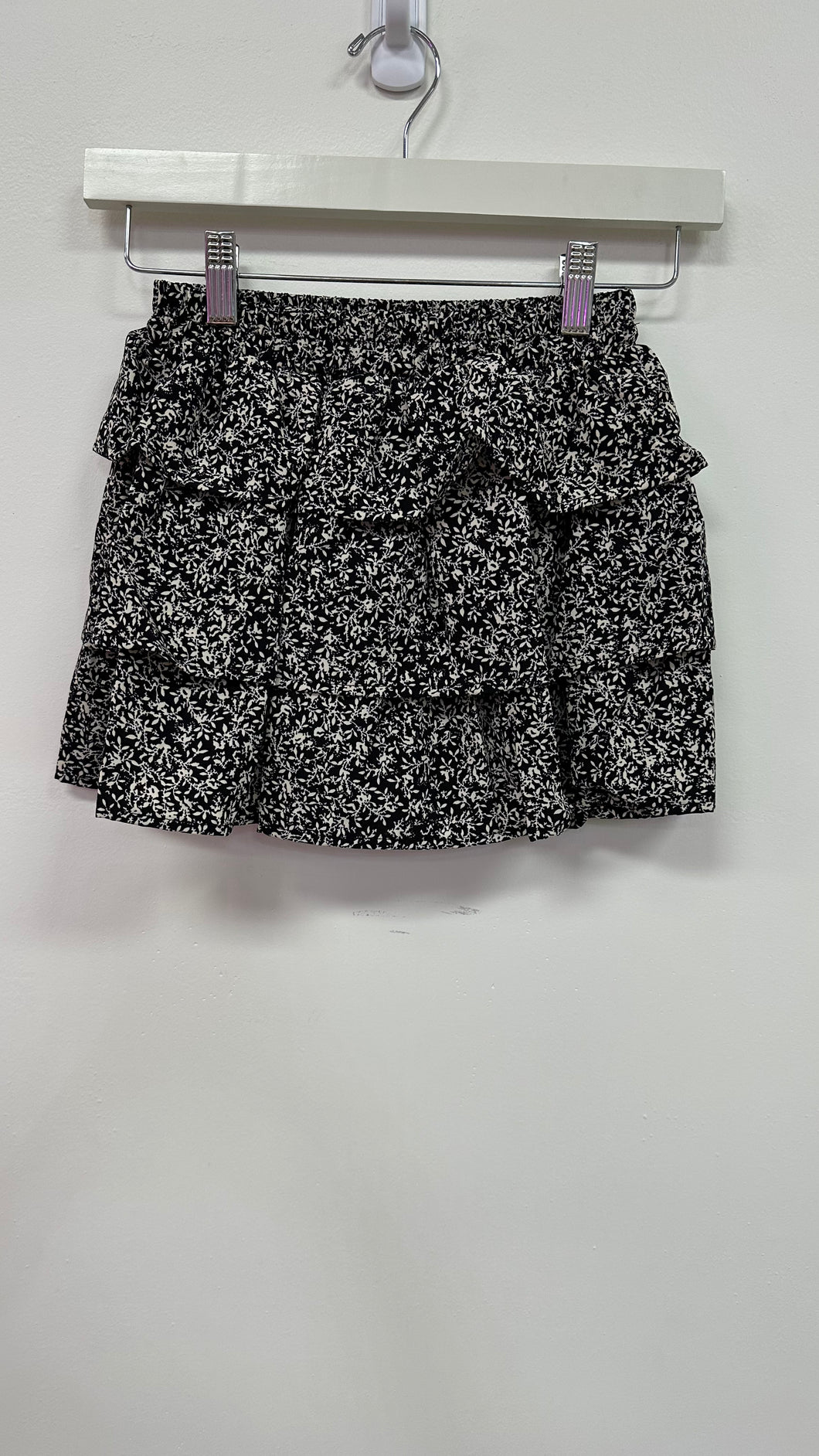 Black Daisy Woven Skirt