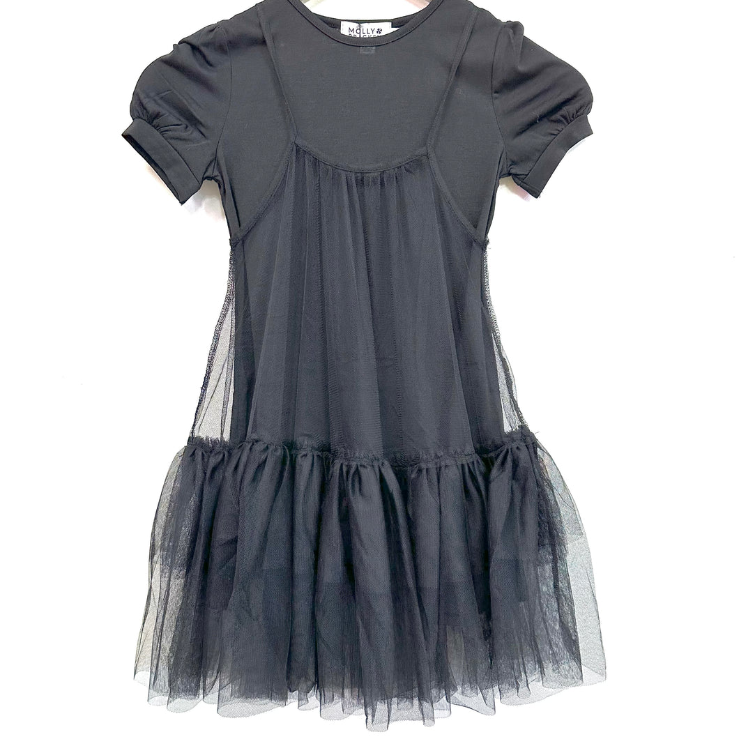 Black Tulle Overlay Dress