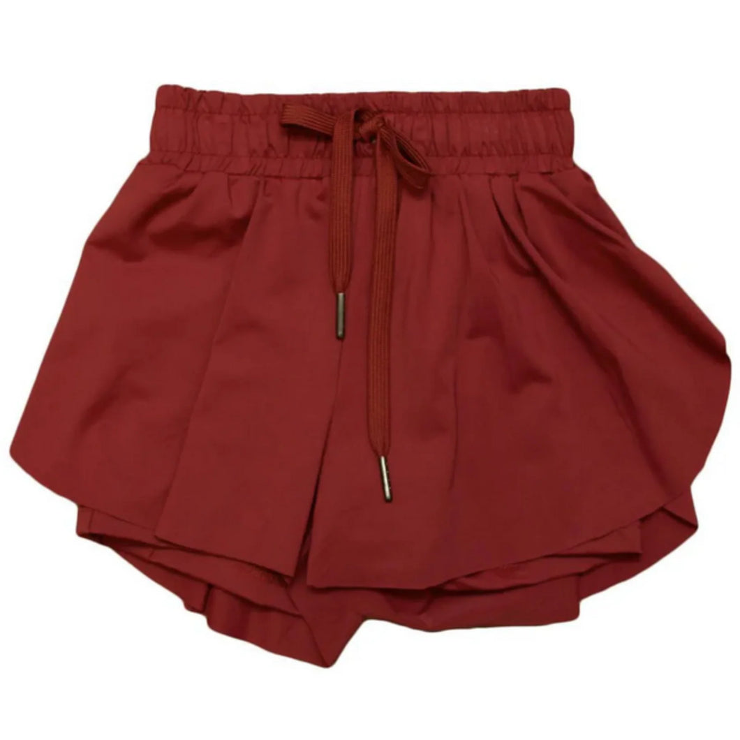 TEEN Crimson Swing Shorts*