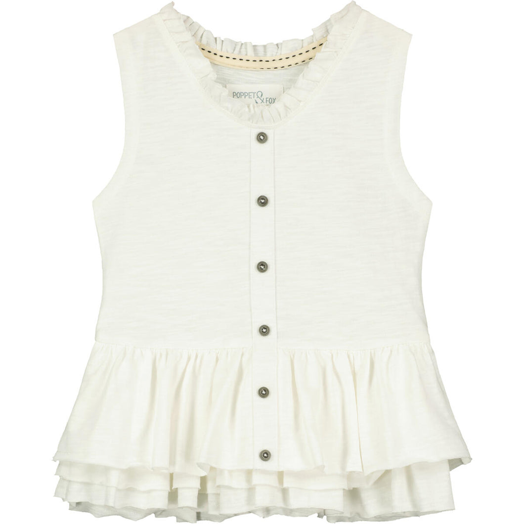 Cream Peplum Top..