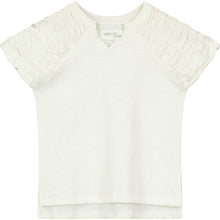 Load image into Gallery viewer, White Ruched Sleeve Top..
