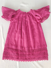 Load image into Gallery viewer, Pink Textured Plaid Dress with Cap Sleeves &amp; Lace Details
