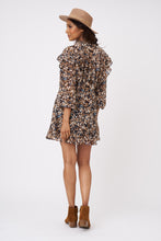 Load image into Gallery viewer, Adult Long Sleeve Black Floral Dress..
