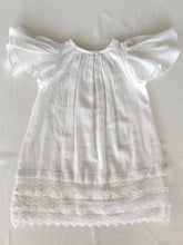 Load image into Gallery viewer, White Textured Plaid Dress with Cap Sleeves &amp; Lace

