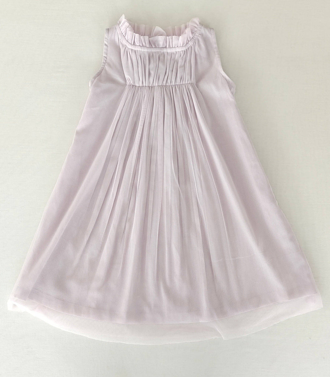 Lavender Ruffle Neck Tulle Dress