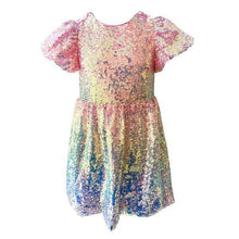 Load image into Gallery viewer, Puff Sleeve Sequin Ombre Dress
