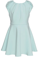 Load image into Gallery viewer, Pleated Neckline Scuba Dress - Aqua..
