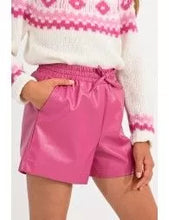 Load image into Gallery viewer, Pink Leather Shorts
