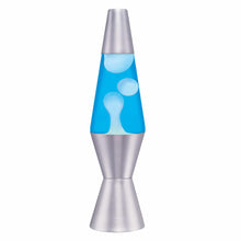 Load image into Gallery viewer, Lava Lamp White Blue Silver
