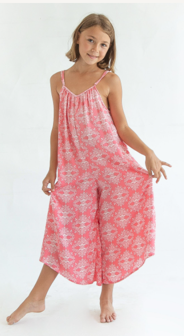 Joyous and Free Coral Clover Romper