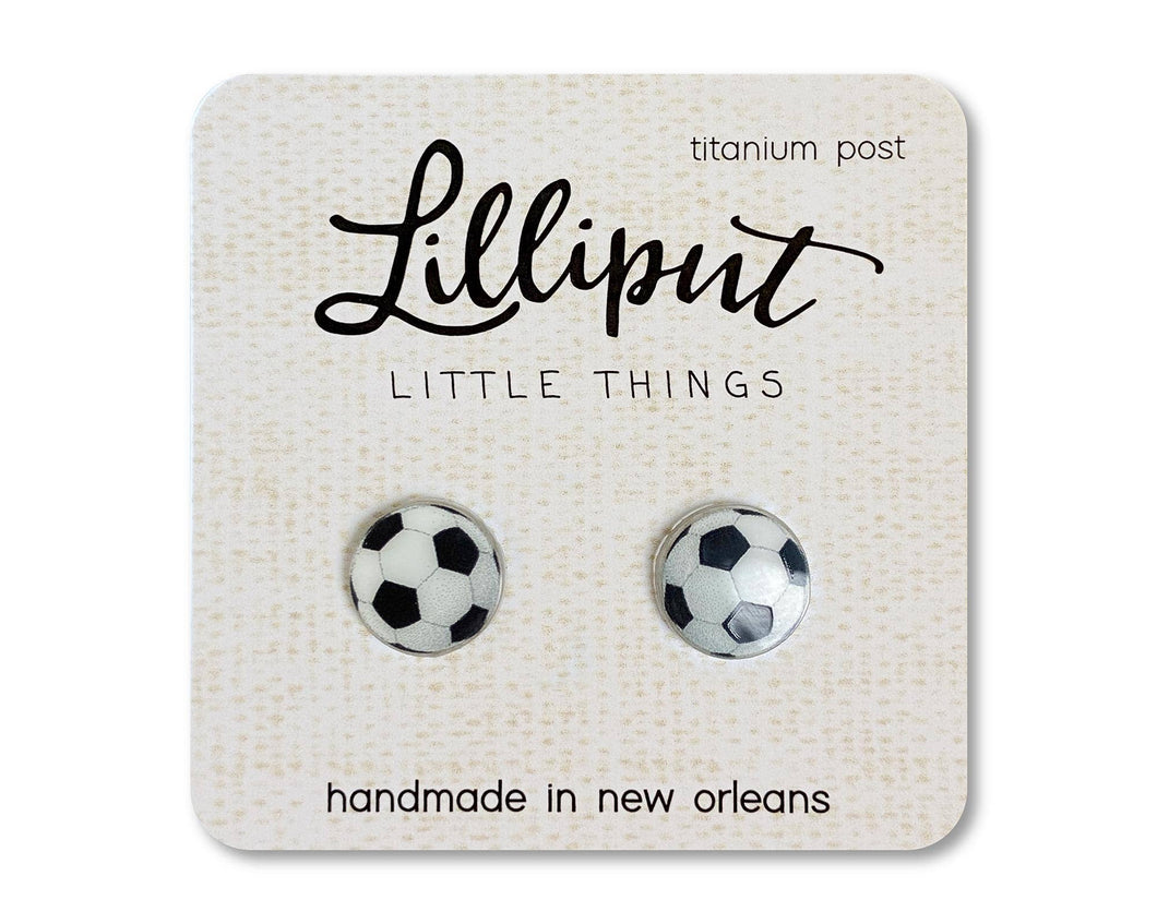 NEW Soccer Ball Earrings