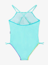 Load image into Gallery viewer, .Bridget- Green Embroidered Square Neck One-Piece Swimsuit
