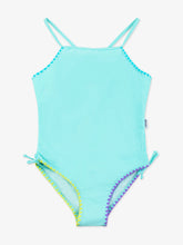 Load image into Gallery viewer, .Bridget- Green Embroidered Square Neck One-Piece Swimsuit
