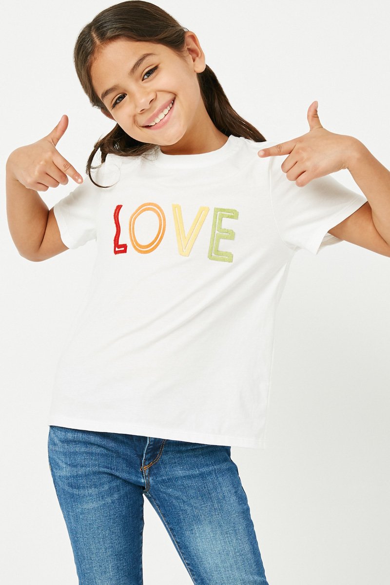 Love Flocked T Shirt