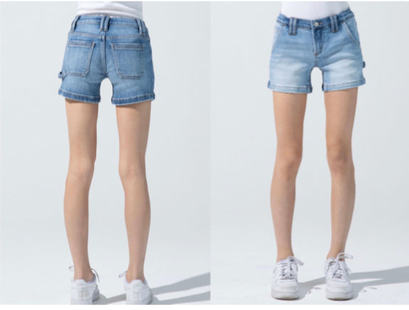 Ceros Tween Medium Blue Denim Carpenter Shorts..