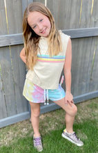 Load image into Gallery viewer, Girls Paper Flower Tie Dye Shorts
