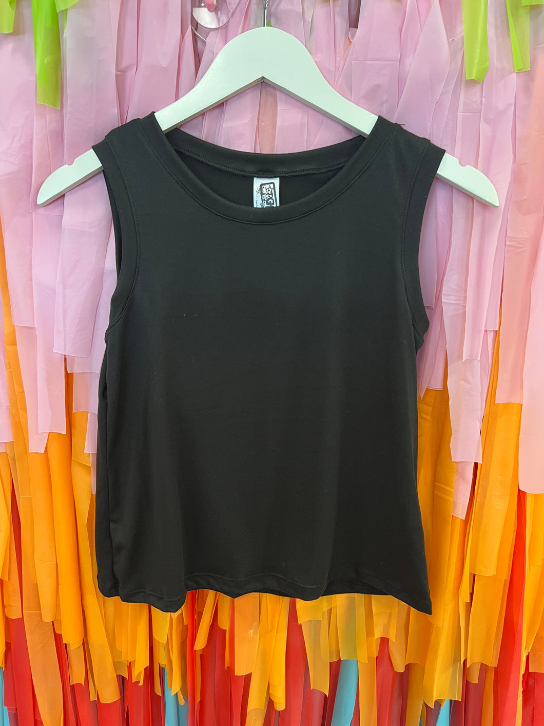 Solid Muscle Tank- Black