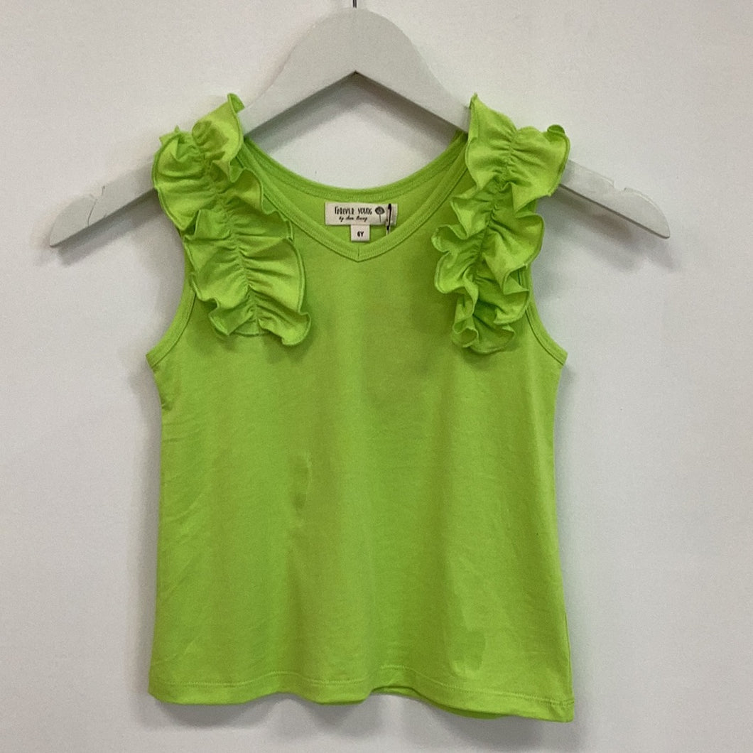 Forever Young Neon Ruffle Tank